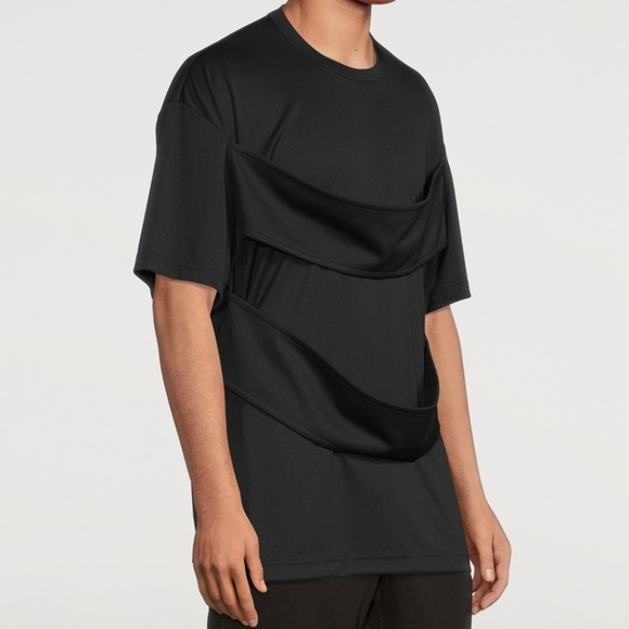 COMME DES GARCONS HOMME PLUS Draped Short-Sleeve T-Shirt - Picture 1 of 8